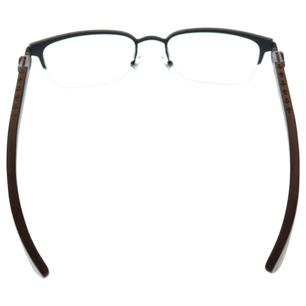 CHROME HEARTS(クロムハーツ) SUGAR WALLS シュガーウォール CHクロステンプル トップリム フレーム サングラス メガネ 眼鏡 アイウェア ブラック/ブラウン