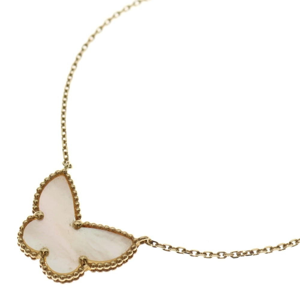 Van Cleef & Arpels(ヴァンクリーフアンドアーペル) ラッキーアルハンブラ パピヨン ネックレス マザーオブパール 750YG VCARD99500 ジュエリー レディース