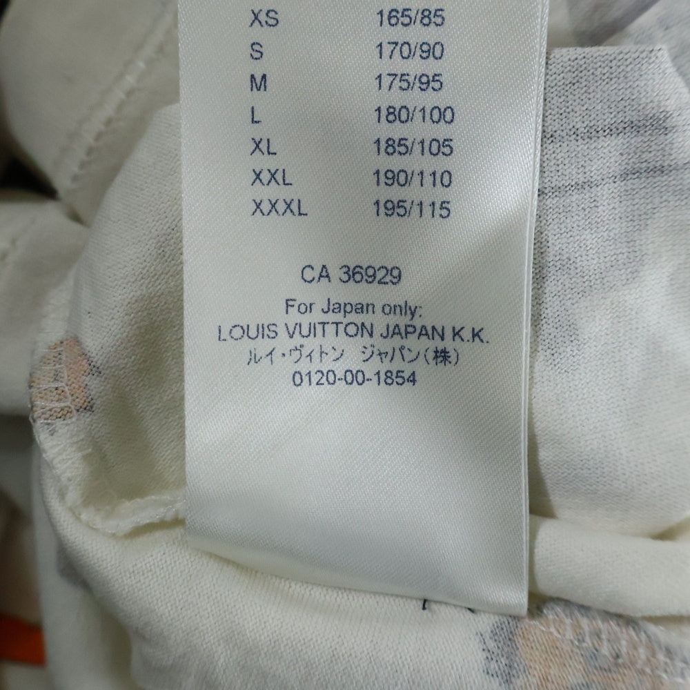 LOUIS VUITTON(ルイヴィトン) 19AW ニューウォーカーズヴァージアル 総柄プリント クルーネック 半袖Tシャツ カットソー ホワイト RM192 NPG HHY91W