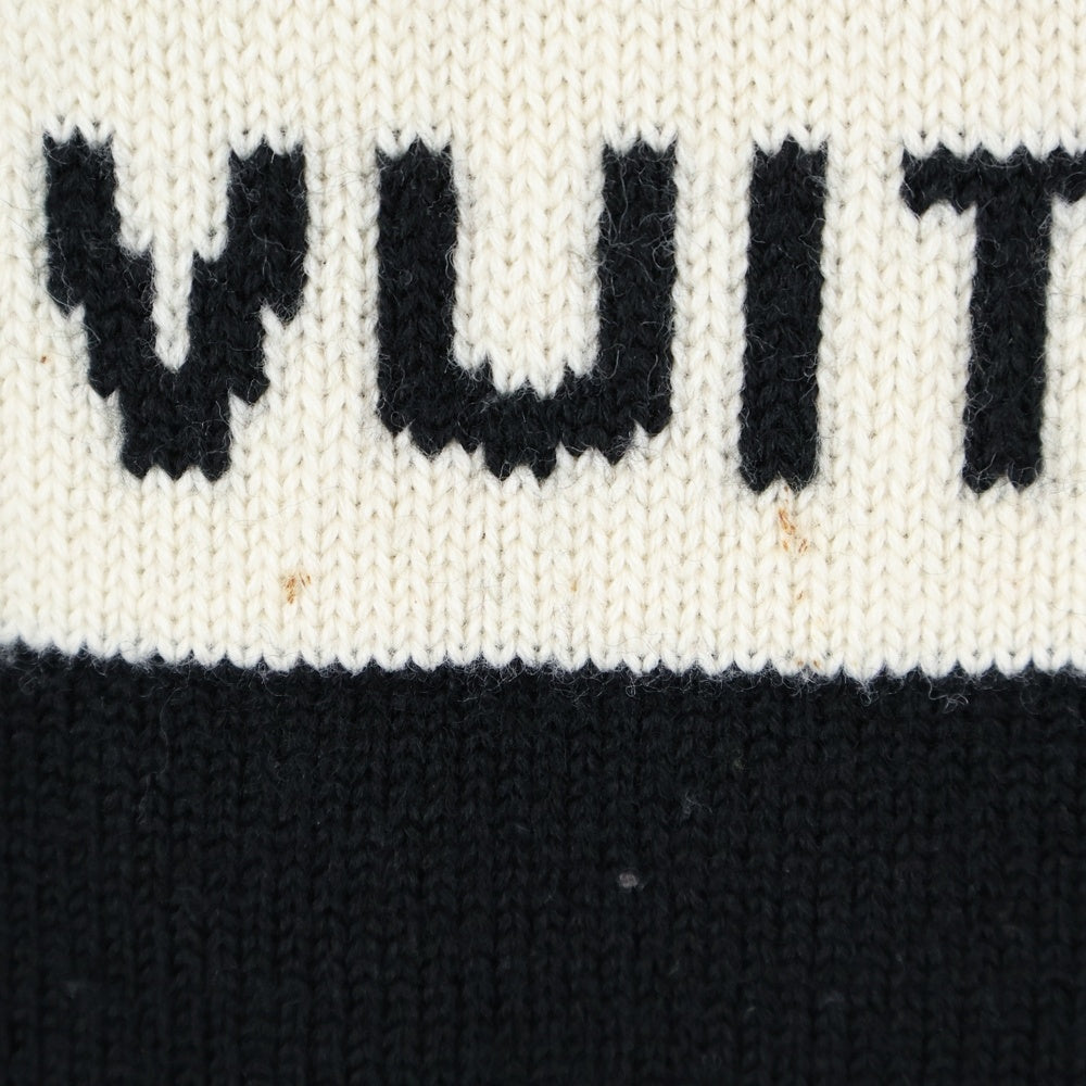 LOUIS VUITTON(ルイヴィトン) 19AW バーコード ロゴ ジャガード ウール クルーネック プルオーバー 長袖ニット セーター ブラック RM192M NOL HHN04W