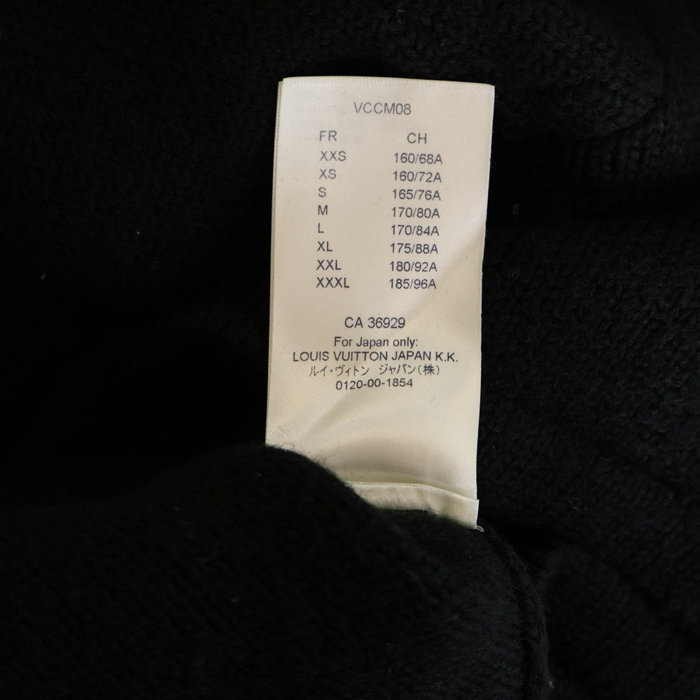 LOUIS VUITTON(ルイヴィトン) 19AW バーコード ロゴ ジャガード ウール クルーネック プルオーバー 長袖ニット セーター ブラック RM192M NOL HHN04W