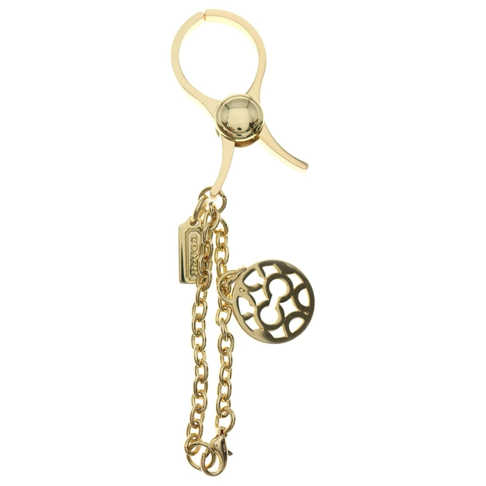 COACH(コーチ) グローブホルダー バッグチャーム キーリング キーホルダー ゴールド レディース