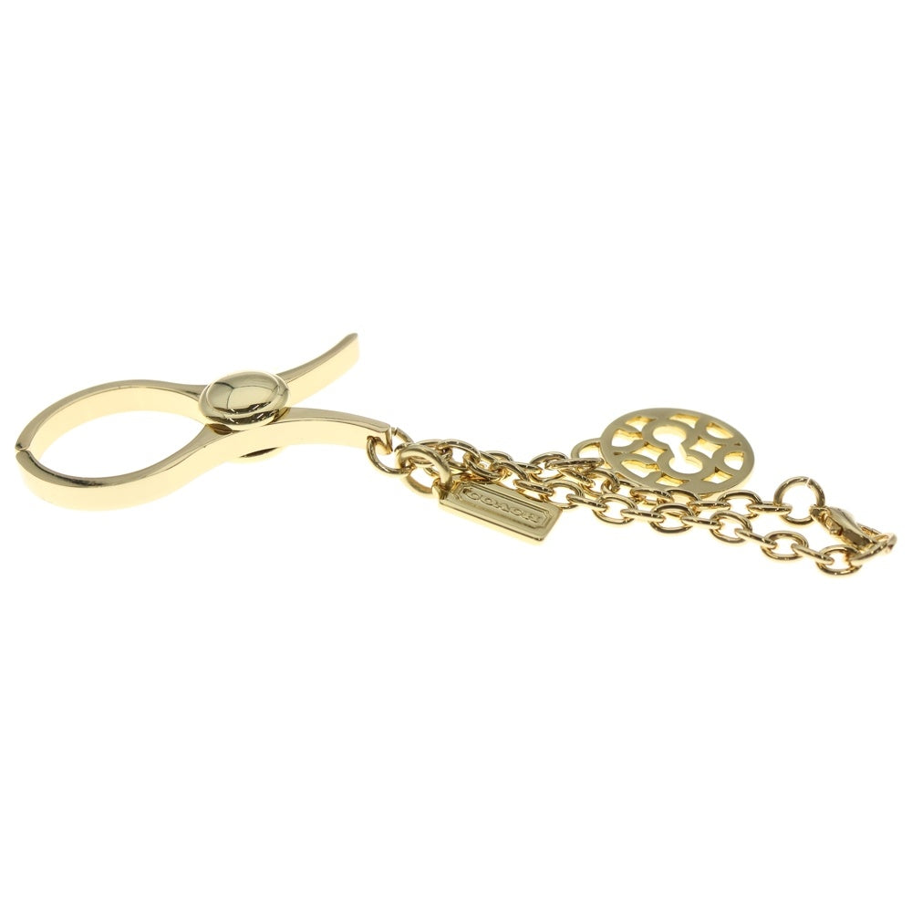 COACH(コーチ) グローブホルダー バッグチャーム キーリング キーホルダー ゴールド レディース