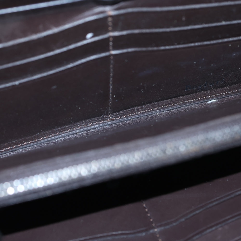 Berluti(ベルルッティ) カリグラフィ イタウバ ロングジップウォレット ブラウン レザー 長財布 レディース