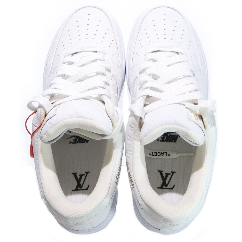 LOUIS VUITTON(ルイヴィトン) ×NIKE AIR FORCE1LOW by Virgil Abloh ナイキ エアフォース 1 バイ ヴァージルアブロー ローカットシューズ スニーカー ホワイト US7.5/25.5cm 1A9V8B