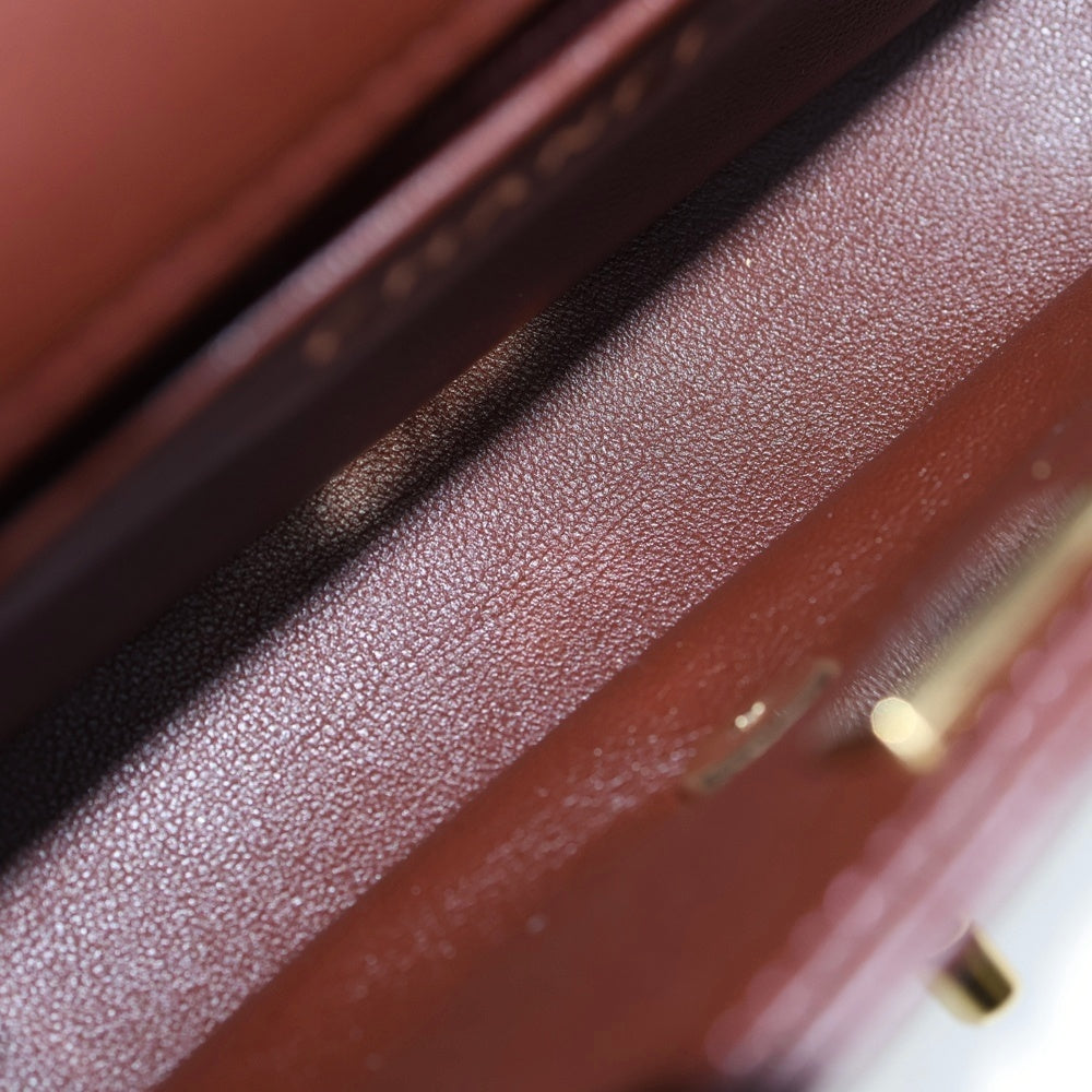 CHANEL(シャネル) マトラッセ ムートン ミニフラップバッグ ショルダーバッグ ベージュ×ブラウン AS5148 箱 レディース