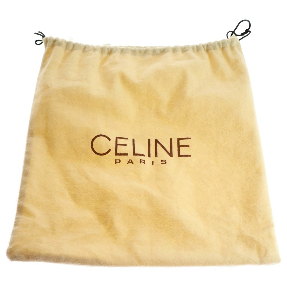 CELINE(セリーヌ) ダブルフラップハンドルバッグ ベージュ レザー ゴールド金具 レディース