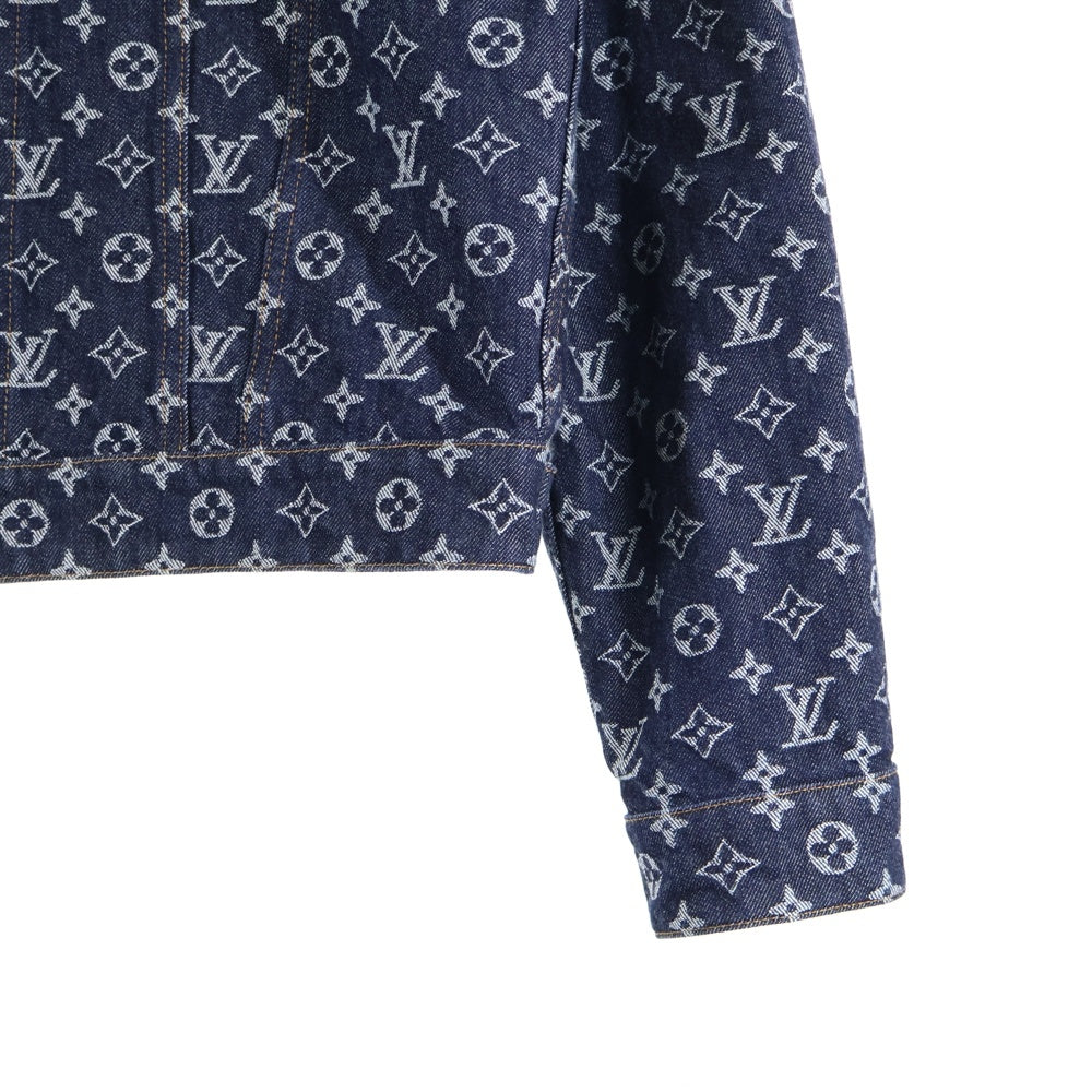LOUIS VUITTON(ルイヴィトン) 24AW モノグラム デニム ジャガード総柄 トラッカージャケット インディゴ RM242M UZD HRA79W