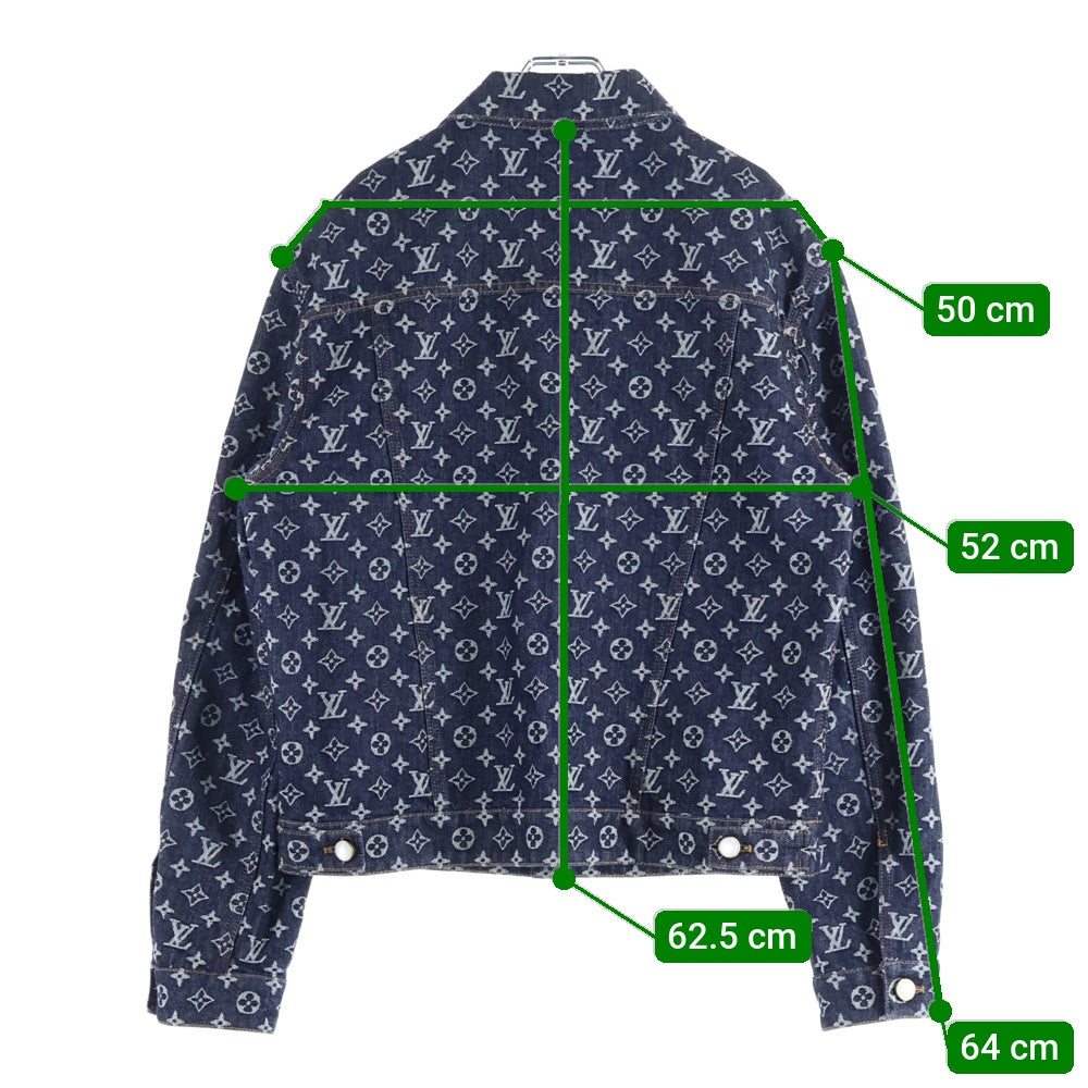 LOUIS VUITTON(ルイヴィトン) 24AW モノグラム デニム ジャガード総柄 トラッカージャケット インディゴ RM242M UZD HRA79W