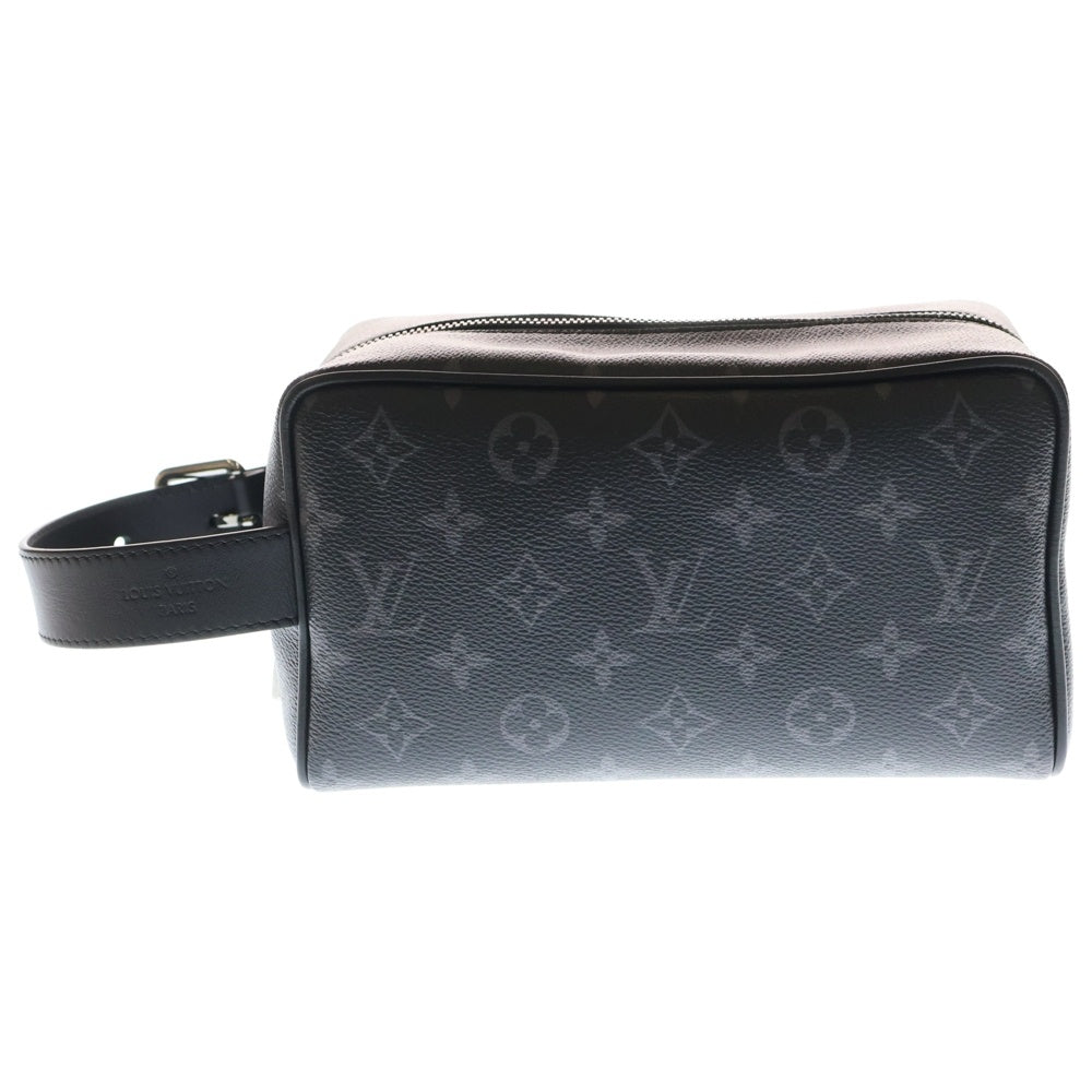 LOUIS VUITTON(ルイヴィトン) ロッカードップ キット モノグラム エクリプス PVC レザー ハンド クラッチ セカンドバッグ シルバー金具 ブラック M83113