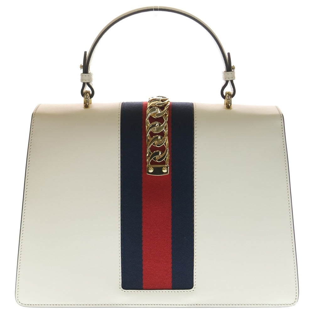 GUCCI(グッチ) シルヴィ 2WAY ハンドバッグ ショルダーバッグ レザー ホワイト 431665 レディース