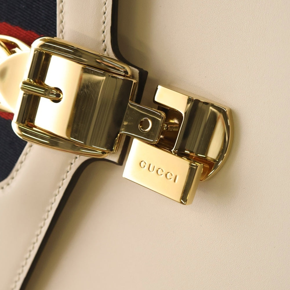 GUCCI(グッチ) シルヴィ 2WAY ハンドバッグ ショルダーバッグ レザー ホワイト 431665 レディース