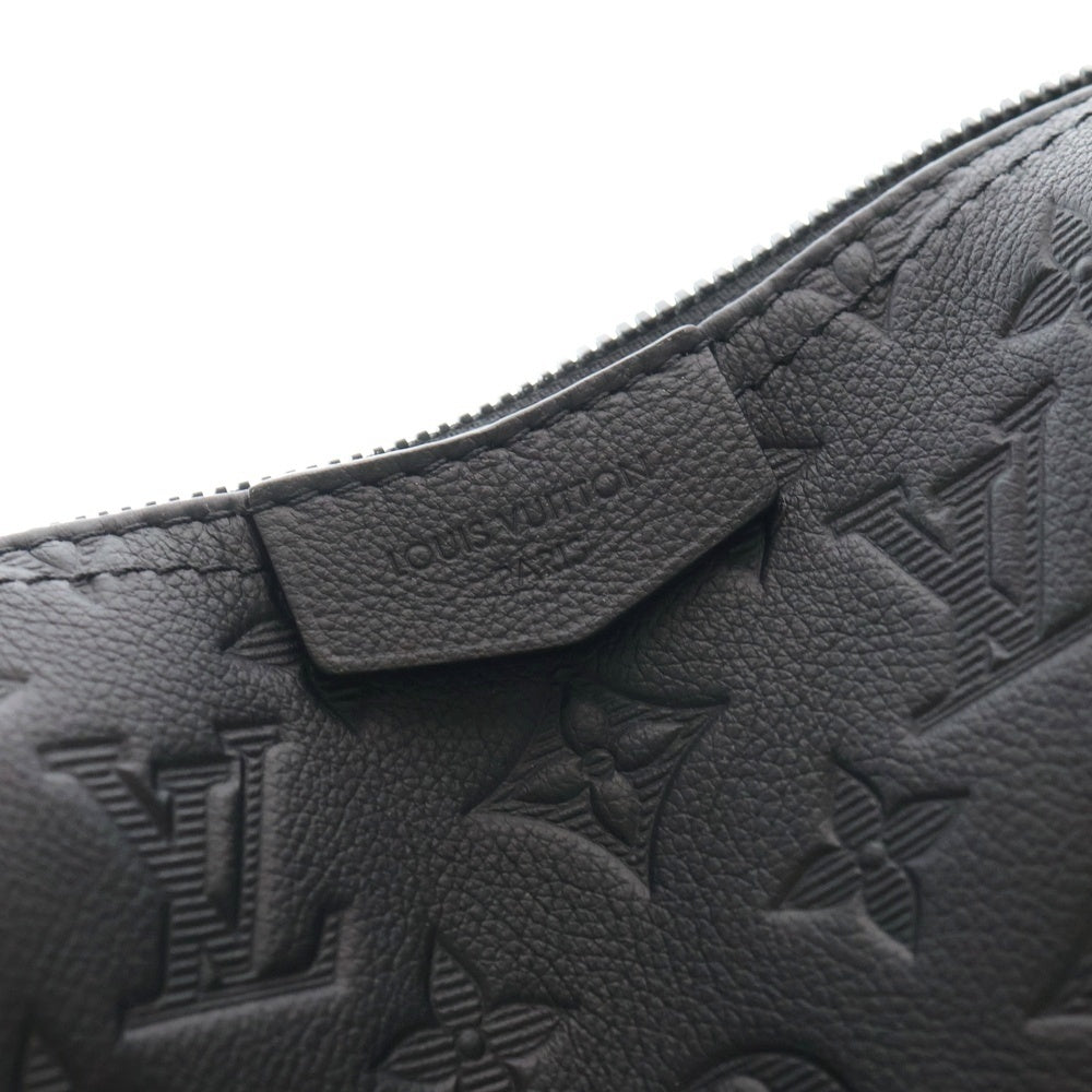 LOUIS VUITTON(ルイヴィトン) ハンモックバッグPM モノグラム シャドウ エンボスレザー ショルダーバッグ ブラック金具 ブラック M12510