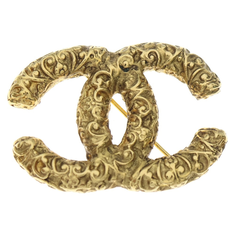 CHANEL(シャネル) ココマーク 溶岩 ブローチ GP ゴールド 93A レディース