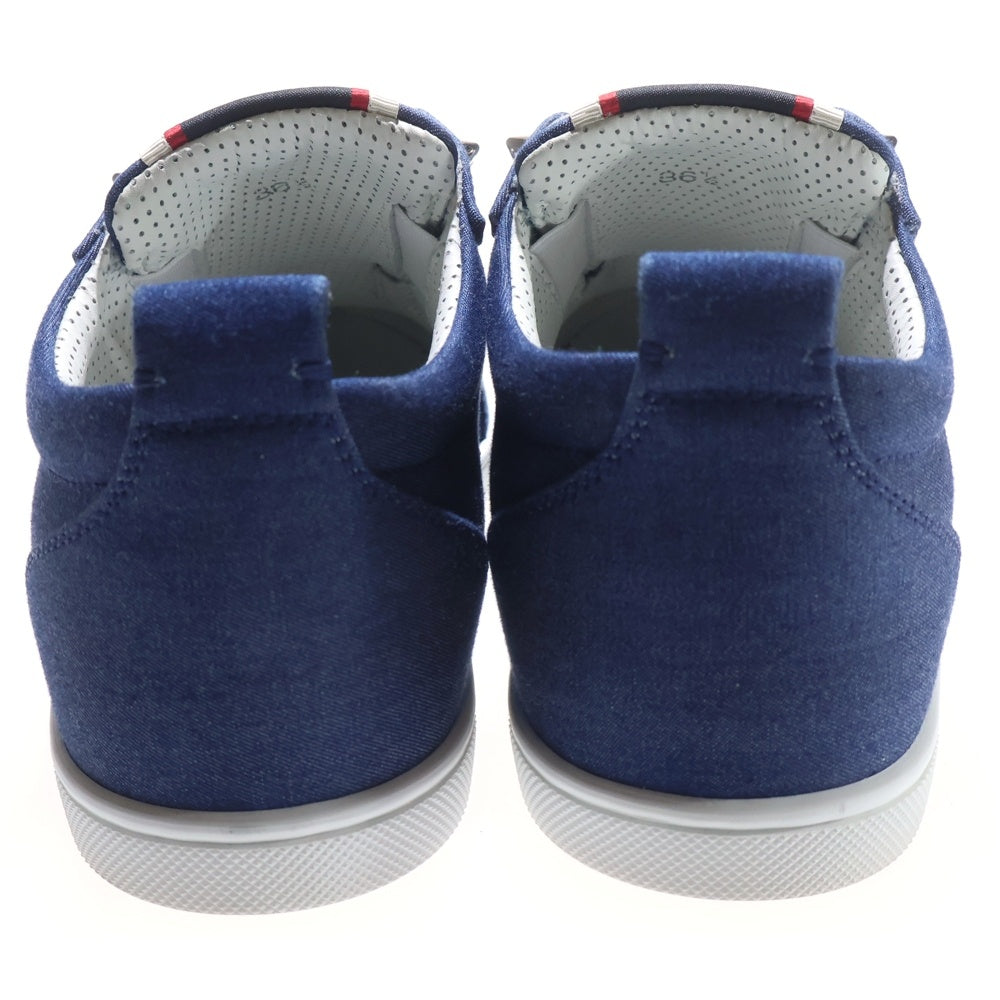 CHRISTIAN LOUBOUTIN(クリスチャンルブタン) スパイクスタッズ デニム ローカットシューズ スニーカー インディゴ レディース