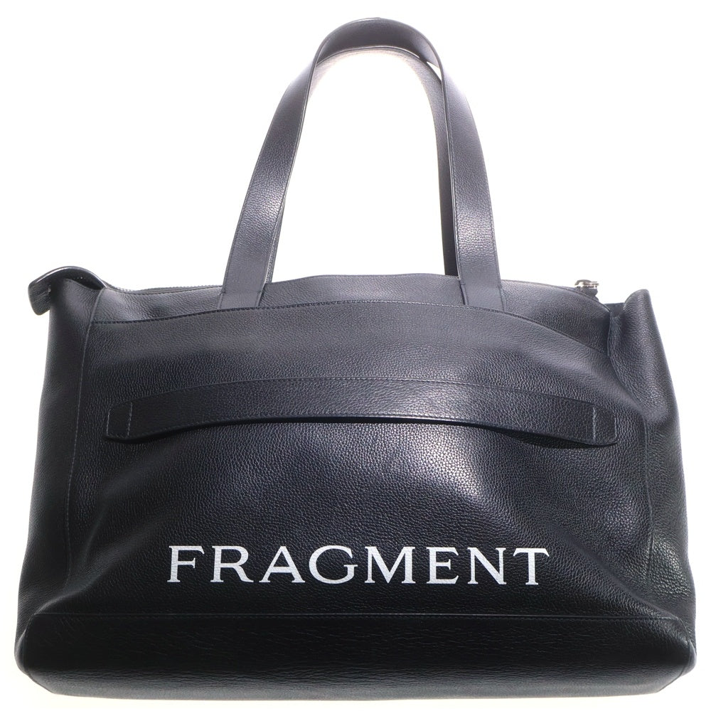 BVLGARI(ブルガリ) フラグメント トートバッグ レザー ブラック 290774
