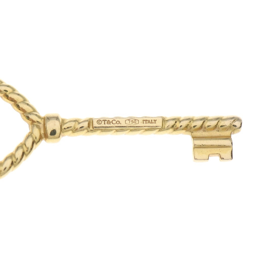 TIFFANY & Co.(ティファニー) ツイスト ハート キー ペンダント ネックレス チェーン ゴールド K18 7.8g レディース