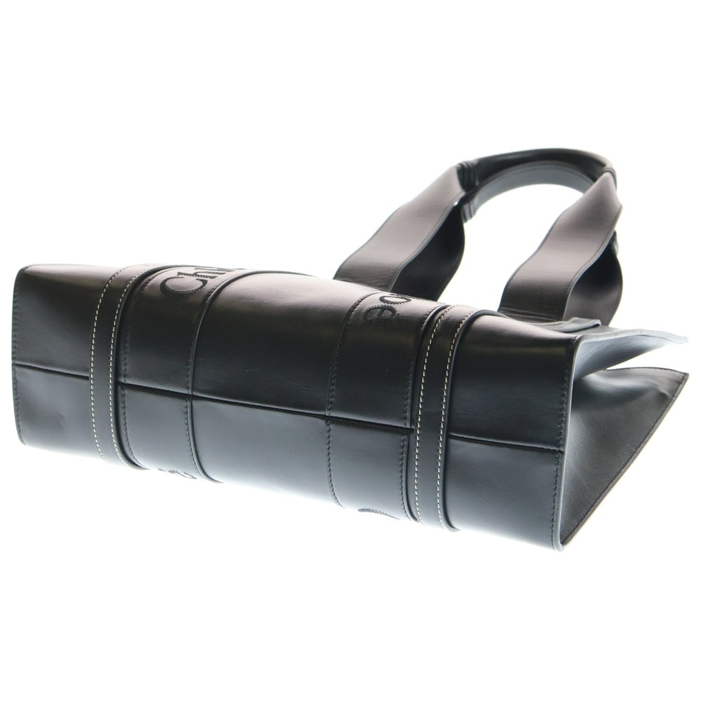 Chloe(クロエ) ウッディ ミディアム レザー ブラック トートバッグ