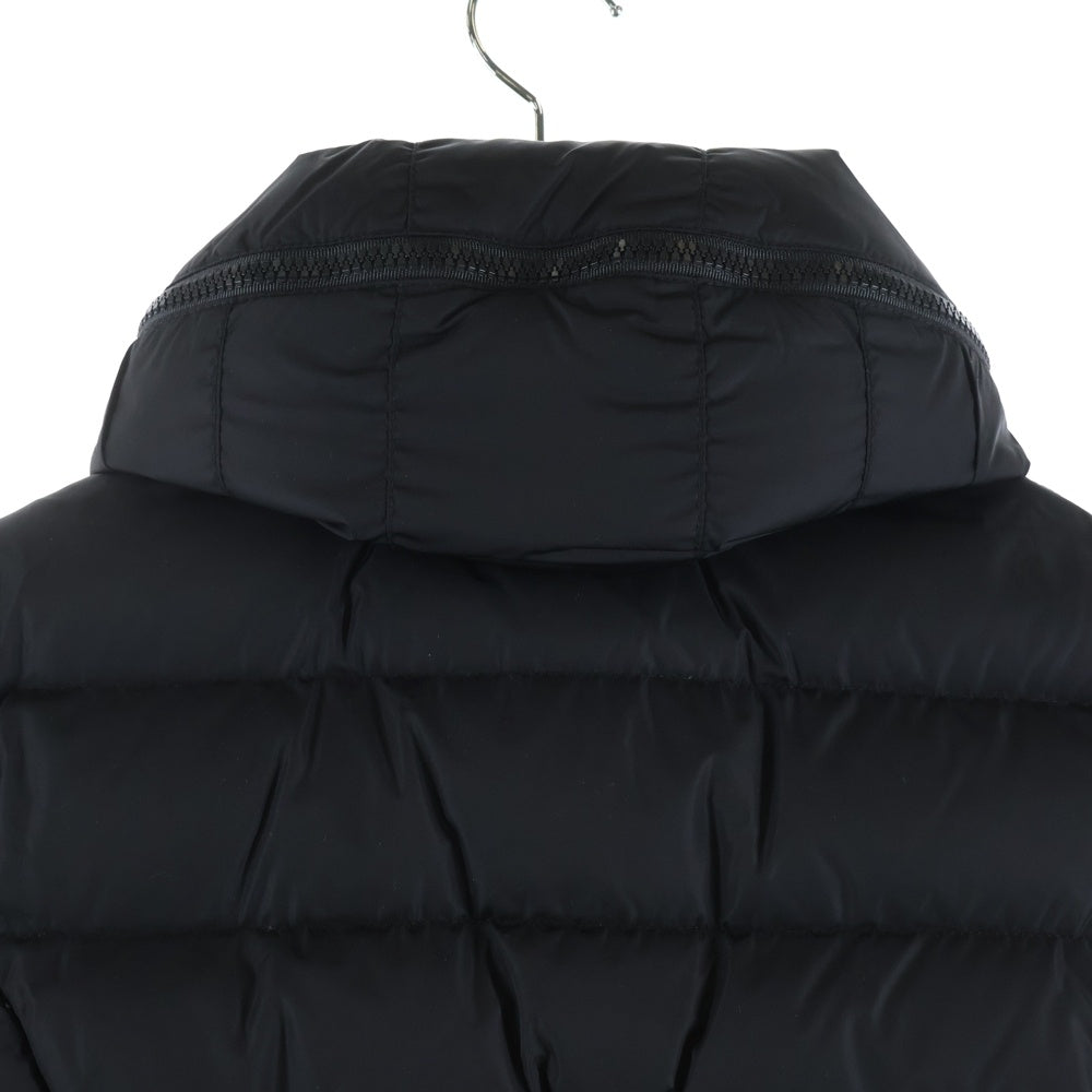 MONCLER(モンクレール) 19AW FLAMMETTE フラメッテ ワッペンロゴ スタンドカラー ジップアップ ダウン ロング ジャケット ブラック レディース E20934993105 54155
