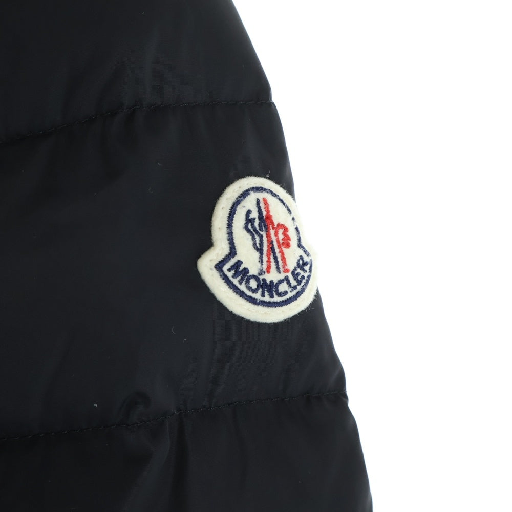 MONCLER(モンクレール) 19AW FLAMMETTE フラメッテ ワッペンロゴ スタンドカラー ジップアップ ダウン ロング ジャケット ブラック レディース E20934993105 54155