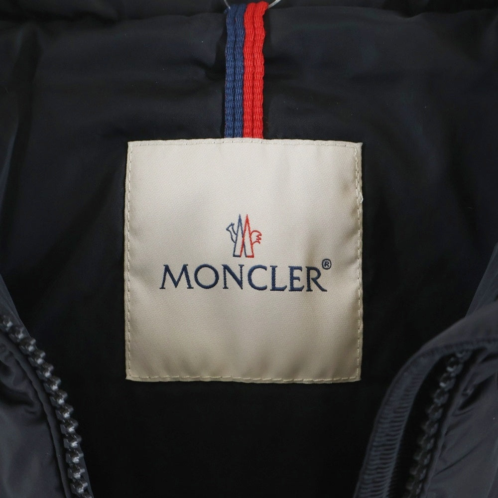 MONCLER(モンクレール) 19AW FLAMMETTE フラメッテ ワッペンロゴ スタンドカラー ジップアップ ダウン ロング ジャケット ブラック レディース E20934993105 54155