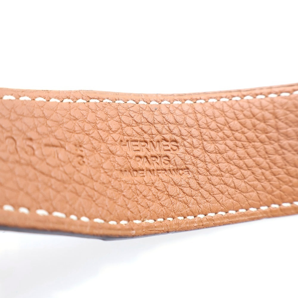 HERMES(エルメス) コンスタンスHベルト レザー ブラック □N刻印 シルバー金具 レディース