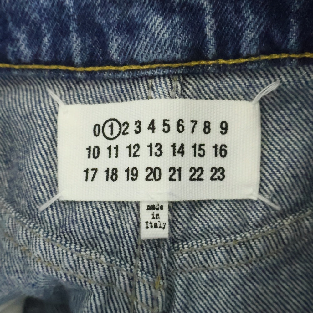 Maison Martin Margiela(メゾンマルタンマルジェラ) 23SS スラッシュディテール ワイド ストレートデニムパンツ ジーンズ インディゴ レディース S51LA0051 S30513
