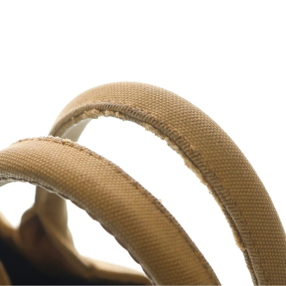 PRADA(プラダ) カナパトートバッグ ハンドバッグ ブラウン ベージュ キャンバス BG439 ゴールド金具 レディース