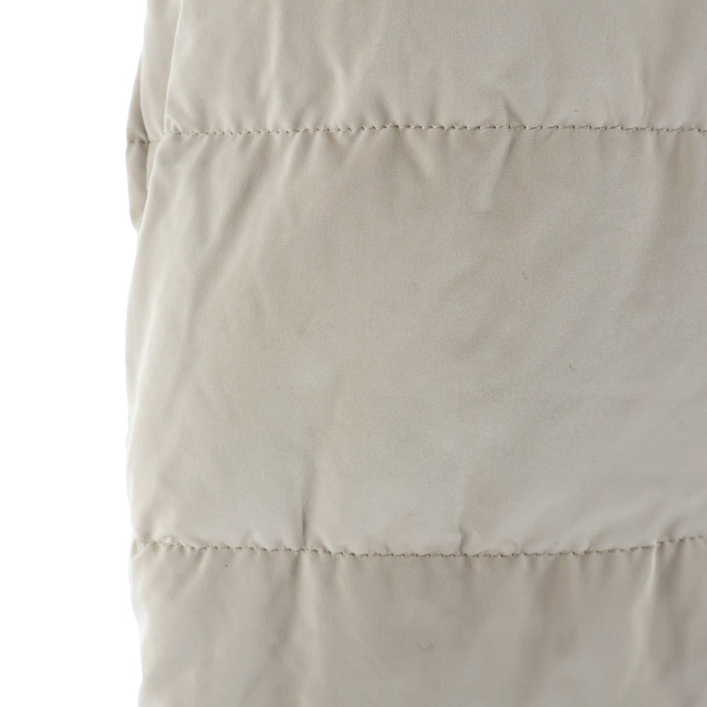 HERNO(ヘルノ) ファー フーデッド ジップアップ ダウン ロング ジャケット コート ベージュ レディース PI0530D