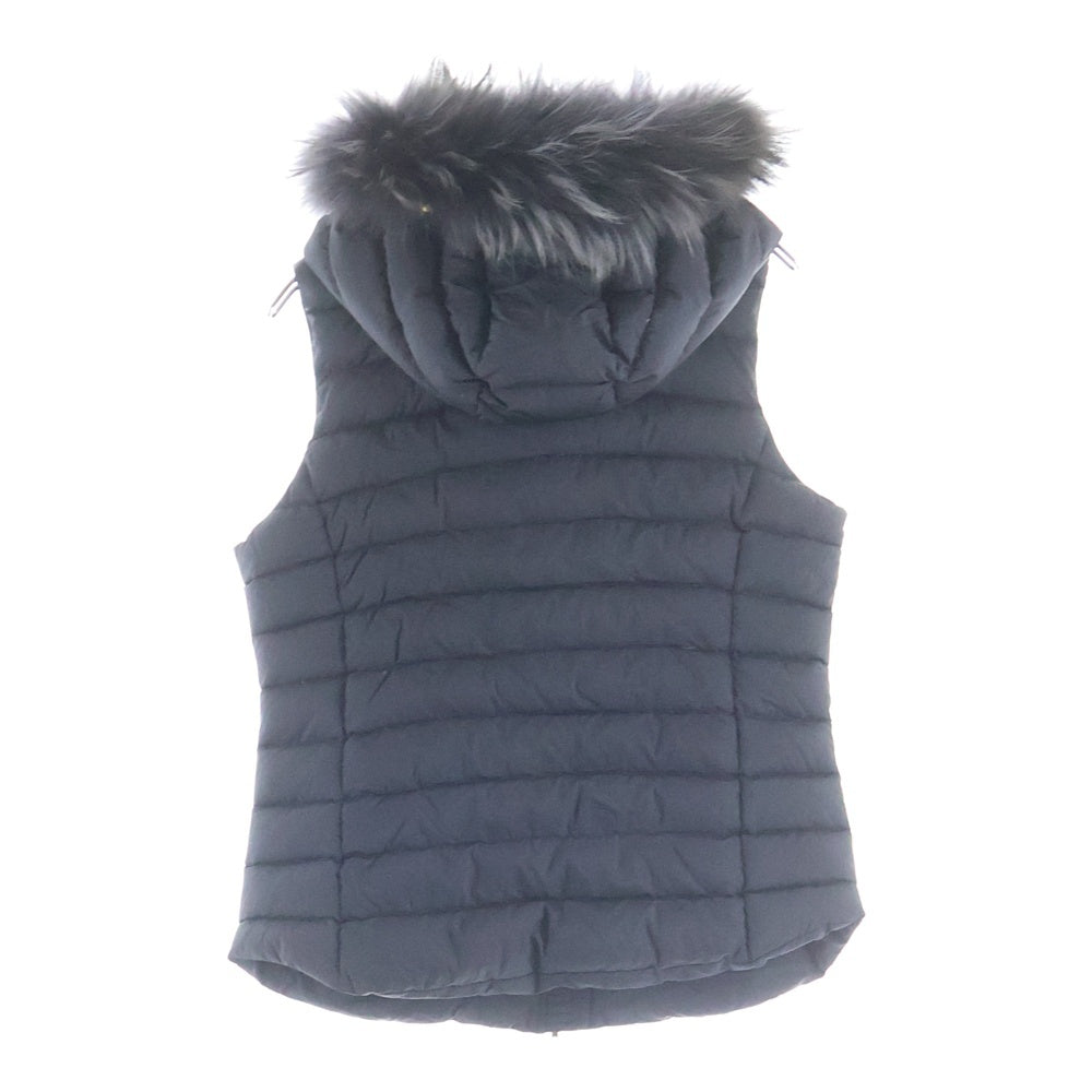 TATRAS(タトラス) ORSIERA オルシエラ ファー フーデッド ジップアップ ダウンベスト ブラック LTA17A4573 レディース