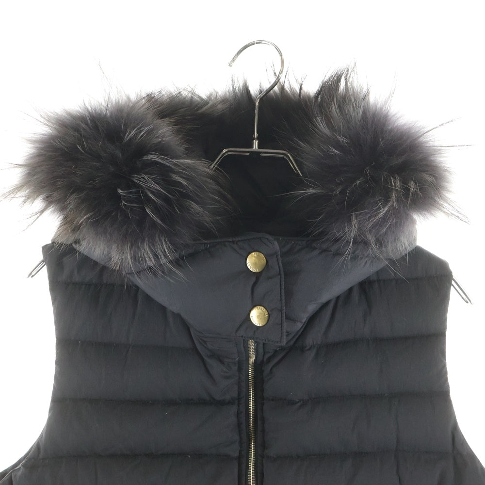 TATRAS(タトラス) ORSIERA オルシエラ ファー フーデッド ジップアップ ダウンベスト ブラック LTA17A4573 レディース