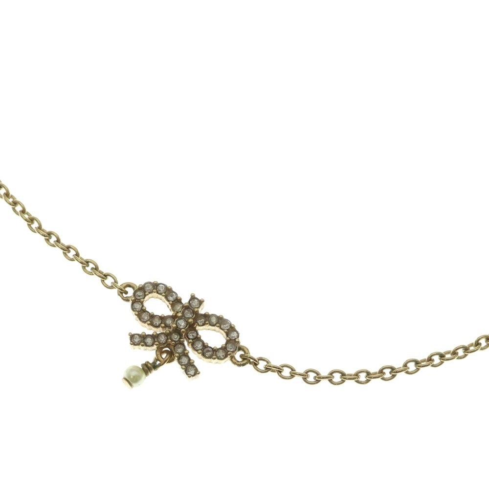 Christian Dior チェーンストーンネックレス Dior CLEAR STONE LOGO