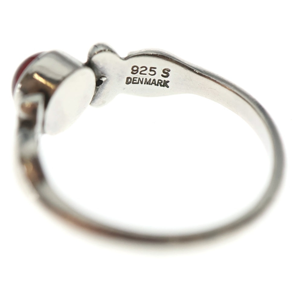 Georg Jensen(ジョージジェンセン) 赤石リング SV925 #S 55 シルバー アクセサリー レディース