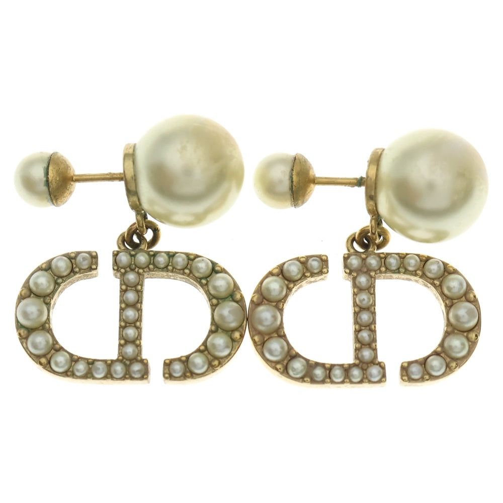 DIOR(ディオール) CDロゴ パールピアス ゴールド×ホワイト GP レディース