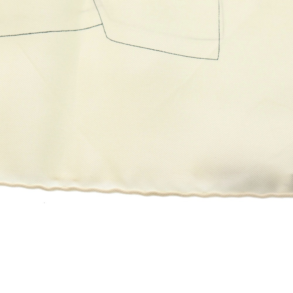 HERMES(エルメス) カレ90 シルク スカーフ フランス料理を讃えて A LA GLOIRE DE LA CUISINE FRANCAISE アイボリー レディース