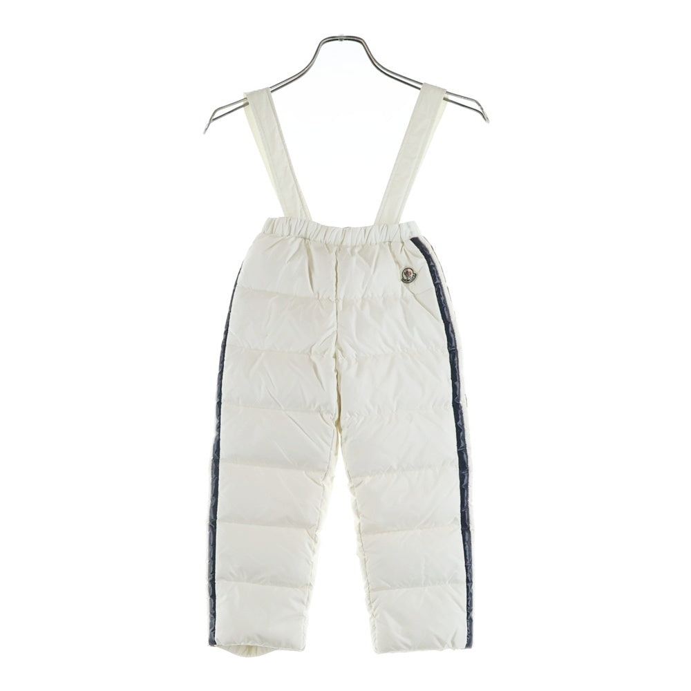 MONCLER(モンクレール) 15AW LOIC セットアップ ワッペンロゴ フーデッド ジップアップ ダウンジャケット サイドライン ダウンパンツ ホワイト キッズ A29547031105 A54654