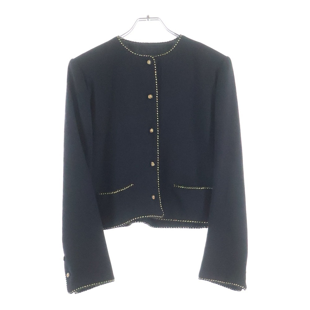 CHANEL(シャネル) ツイード セットアップ ノーカラージャケット ミディアムスカート ブラック レディース