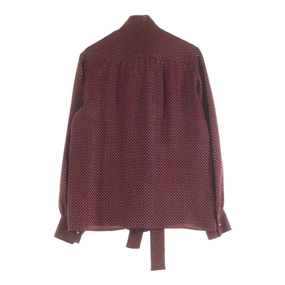 CHANEL(シャネル) CHANELCREATIONS ココマーク総柄シャツ レッド レディース