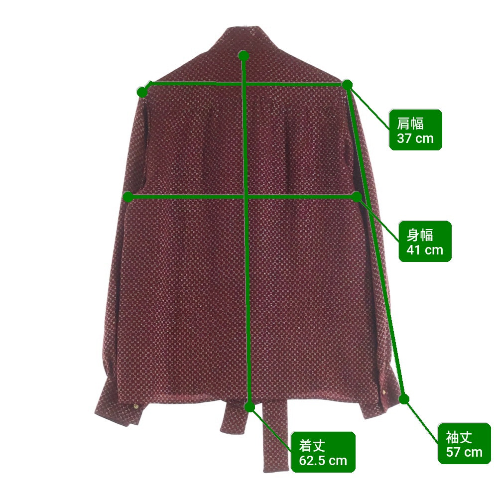 CHANEL(シャネル) CHANELCREATIONS ココマーク総柄シャツ レッド レディース