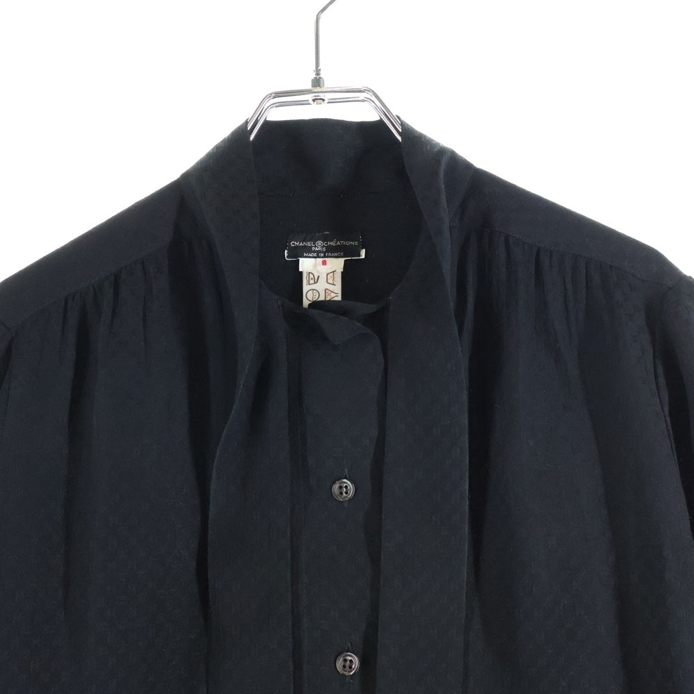 CHANEL(シャネル) CHANEL CREATIONS ココマーク総柄 長袖シャツ ブラック レディース