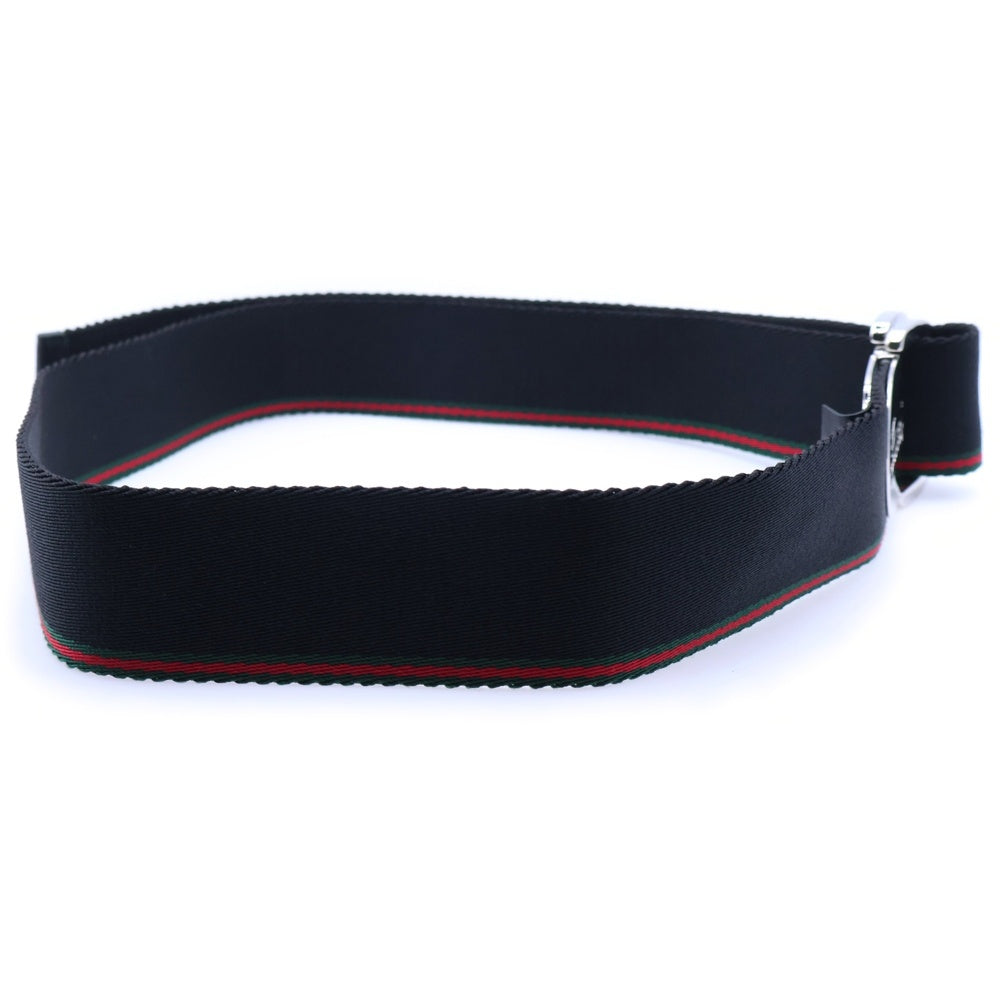 GUCCI(グッチ) シェリーライン ナイロンベルト ブラック #36 シルバー金具