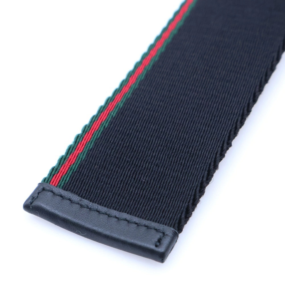 GUCCI(グッチ) シェリーライン ナイロンベルト ブラック #36 シルバー金具