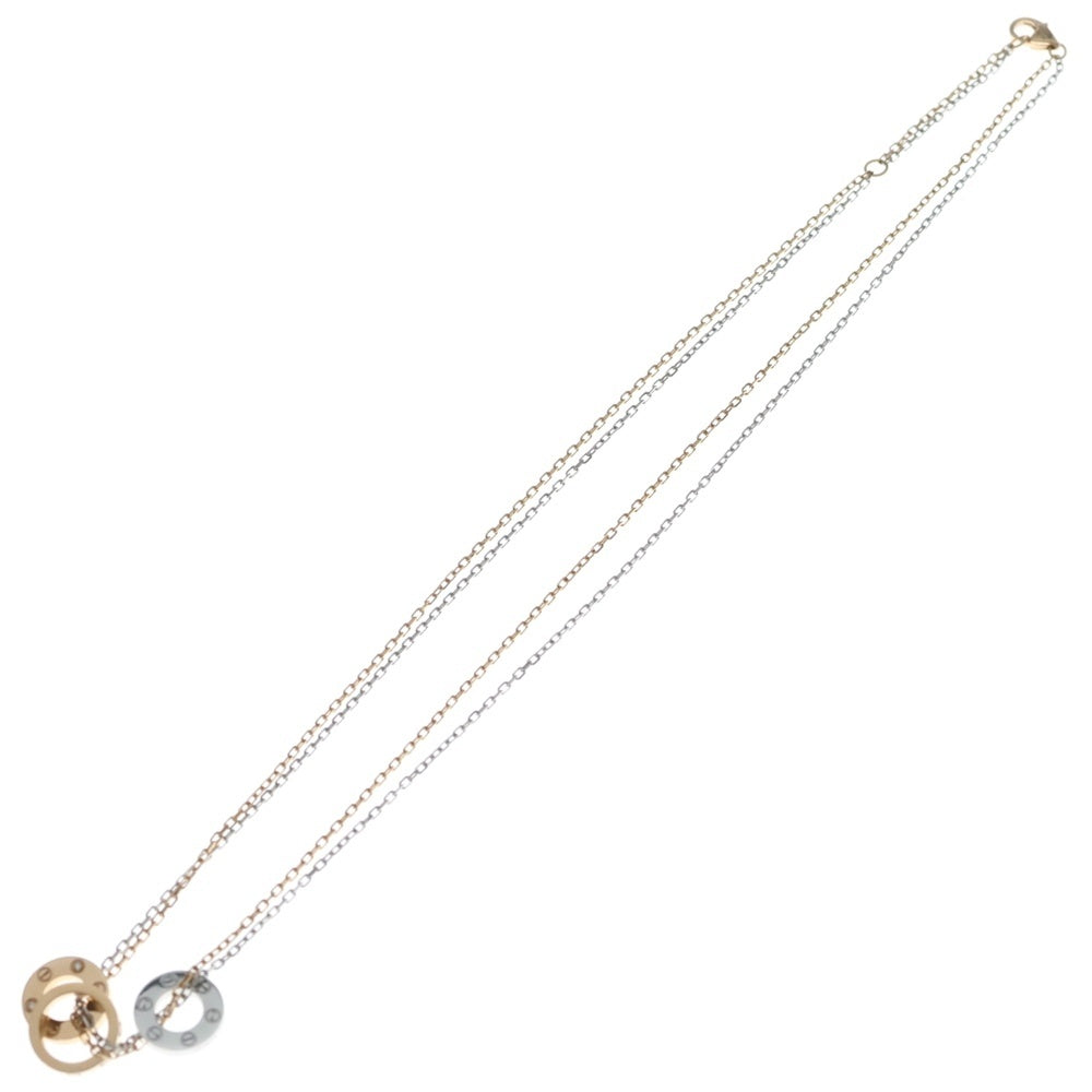 Cartier(カルティエ) 18KPG WG Love Three ラブスリー ネックレス 6P ダイヤモンド ゴールド/シルバー レディース