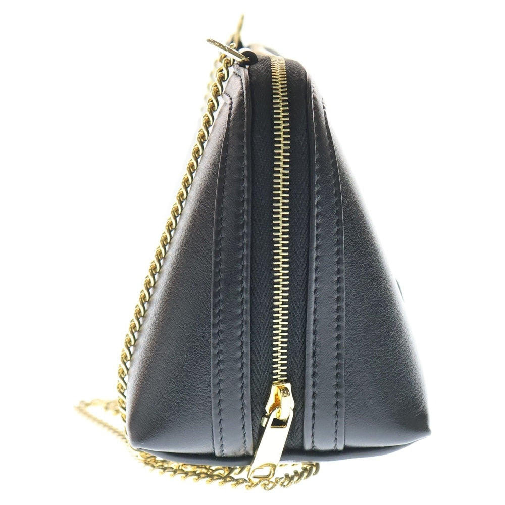 CELINE(セリーヌ) チェーン付きクラッチ キュイル トリオンフ チェーンショルダーバッグ ミニバッグ ブラック 10E383DR8.38NO ゴールド金具 レディース