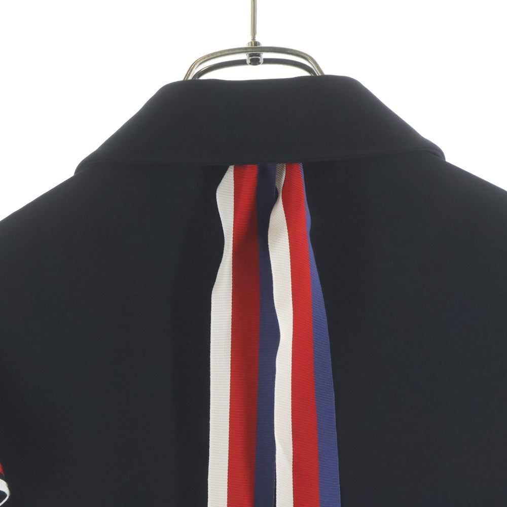 GUCCI(グッチ) 17AW ウェブ フリル ジップアップ ジャージー ワンピース ブラック 467507 X51R109 レディース