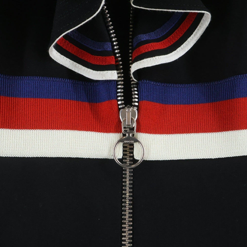 GUCCI(グッチ) 17AW ウェブ フリル ジップアップ ジャージー ワンピース ブラック 467507 X51R109 レディース