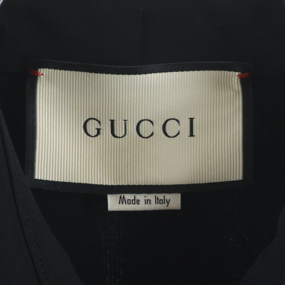 GUCCI(グッチ) 17AW ウェブ フリル ジップアップ ジャージー ワンピース ブラック 467507 X51R109 レディース