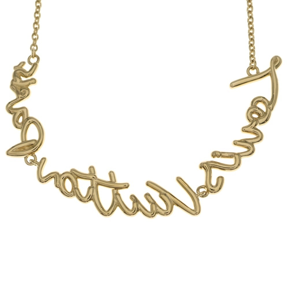 LOUIS VUITTON(ルイヴィトン) ネックレス・LV スクリプト ペンダント ネックレス ゴールド チェーン M03525 レディース