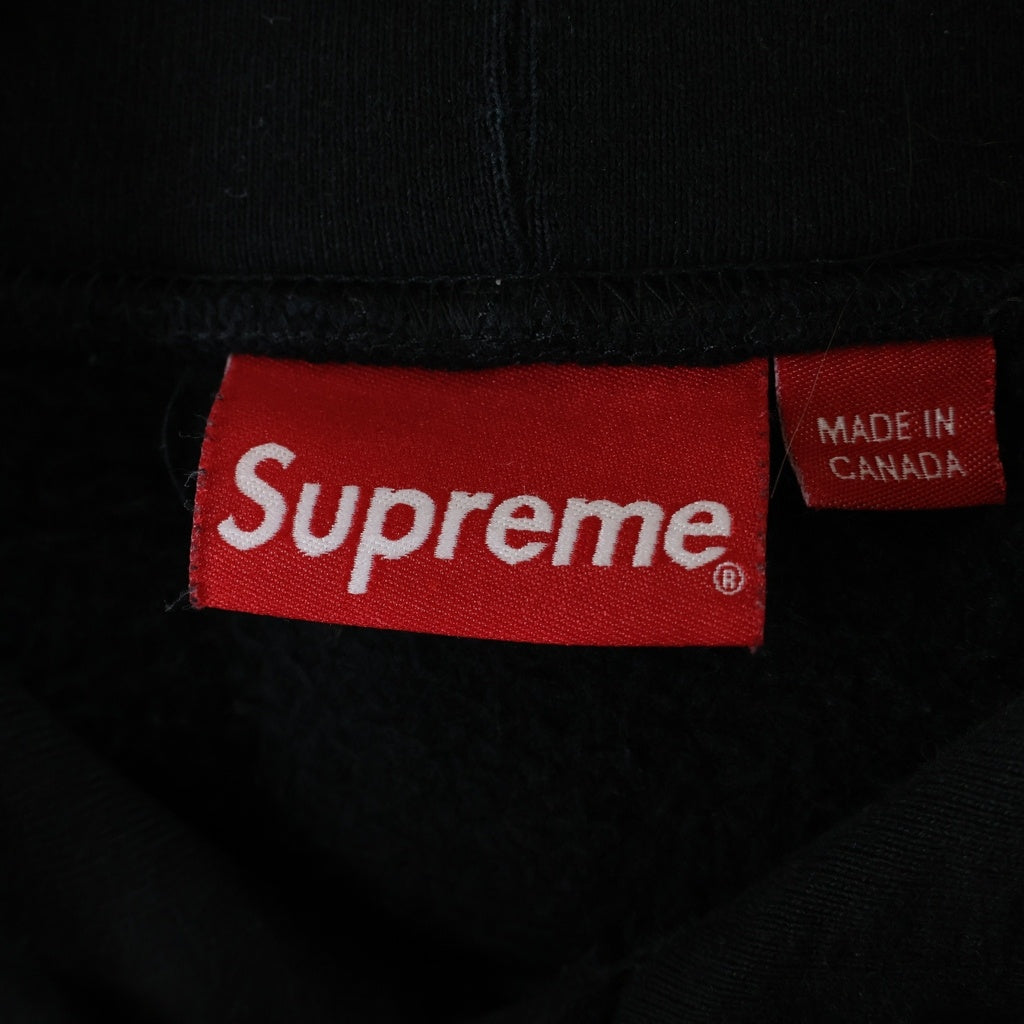 SUPREME(シュプリーム) 22AW Underline Hooded Sweatshirt アンダーライン ロゴプリント プルオーバースウェット パーカー フーディー ブラック