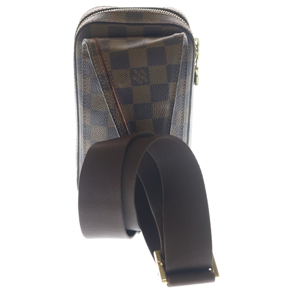 LOUIS VUITTON(ルイヴィトン) ダミエジェロニモス ショルダーバッグ ウエストバッグ ボディバッグ ブラウン レザー×PVC N51994 ゴールド金具